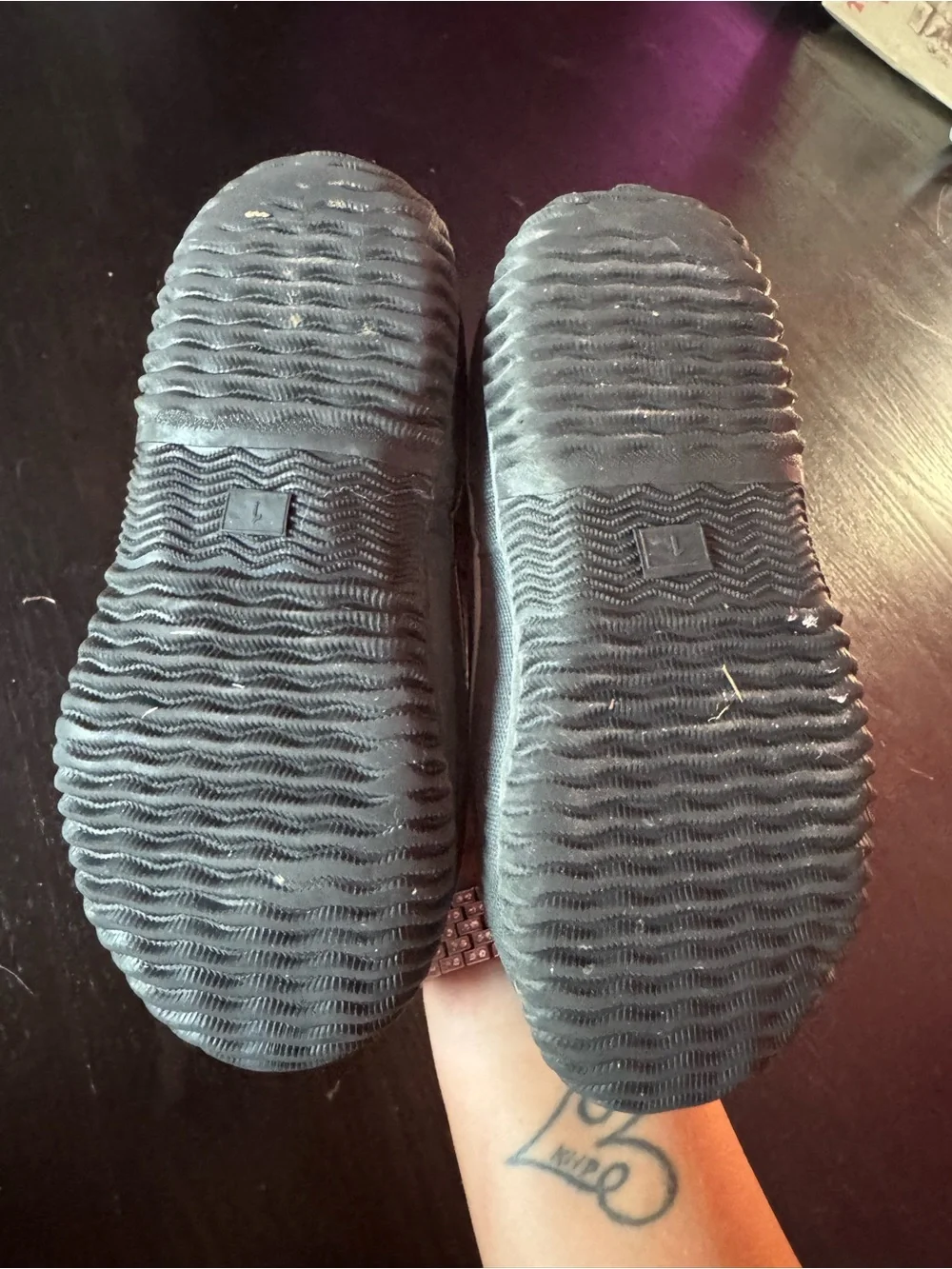Target Kids Black and Silver Marble Rain & Snow Boots